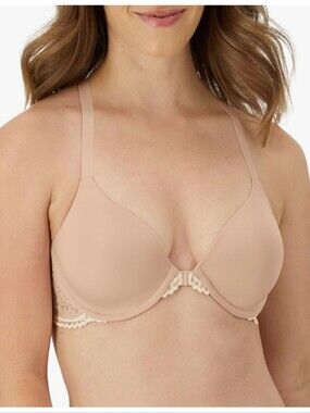 NWT Maidenform Pure Genius Racer-back Bra In Sandshell Pearl Size 36B